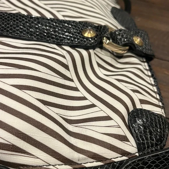 Henri Bendel Disturbed Stripped Briefcase/Laptop Bag - Picture 14 of 17